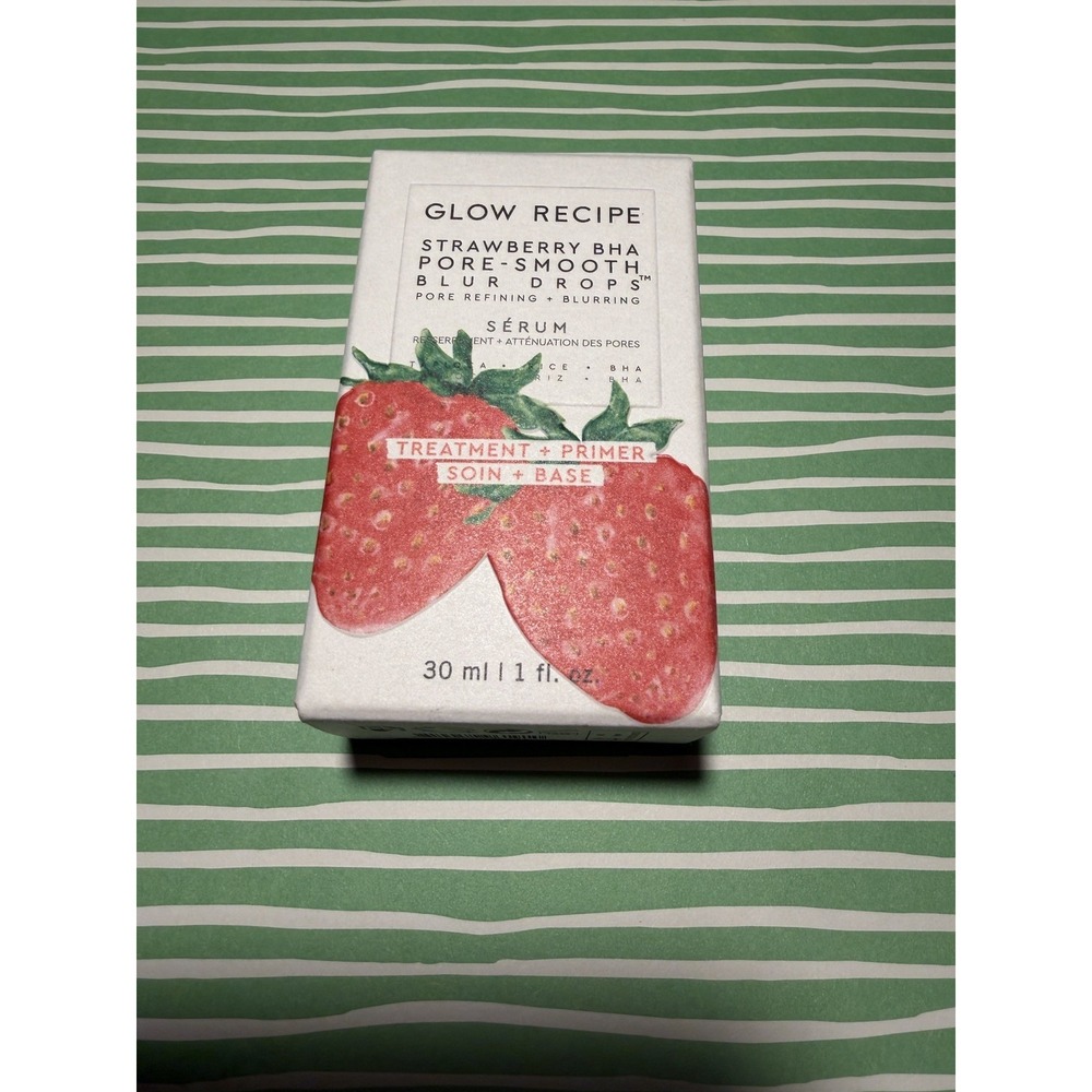 Glow Recipe Strawberry‎ 🍓 BHA Pore Smooth Blur Drops Serum + Primer $32 Retail
